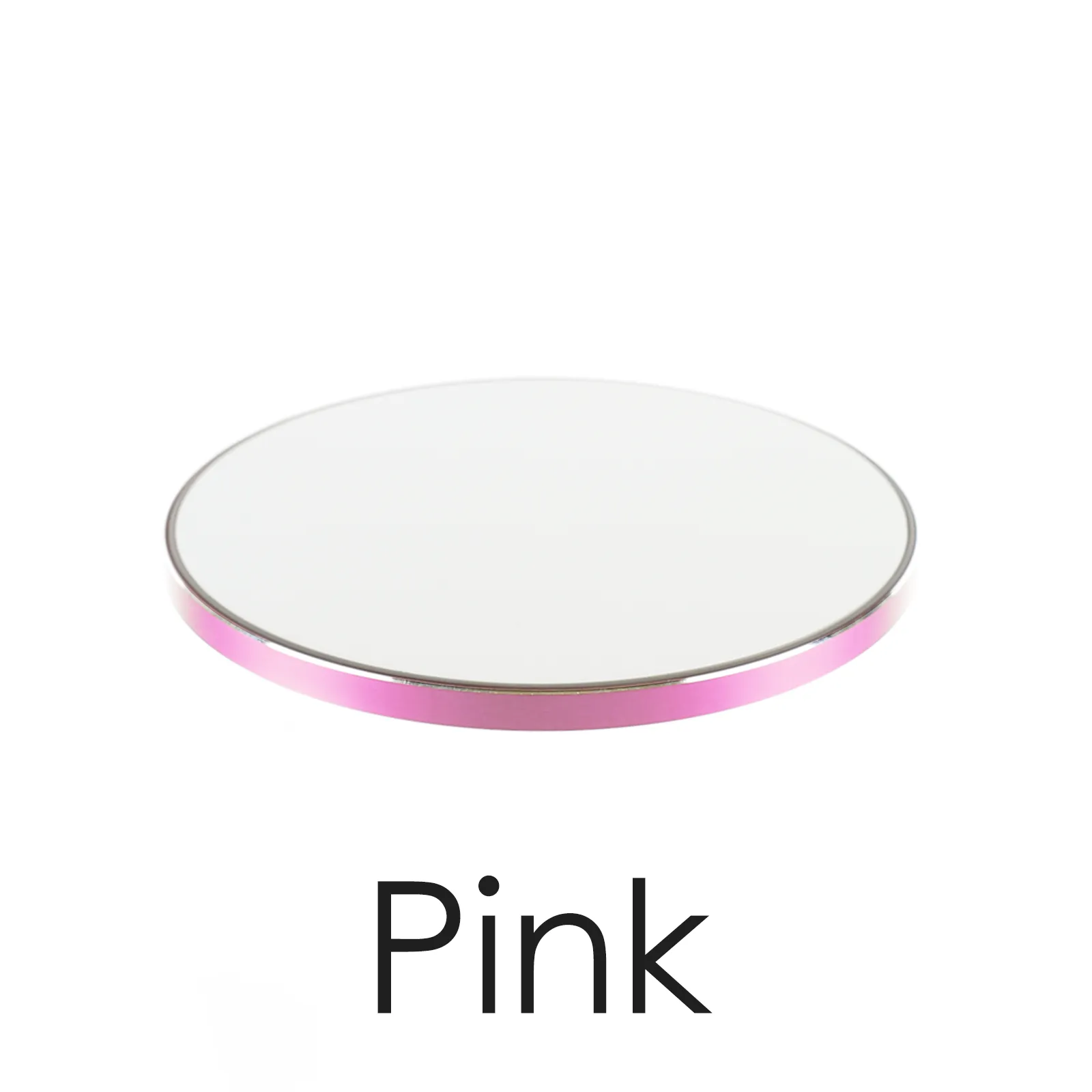 Personalised Wireless Charger with Stylish Monogram and Text on Pink Marble