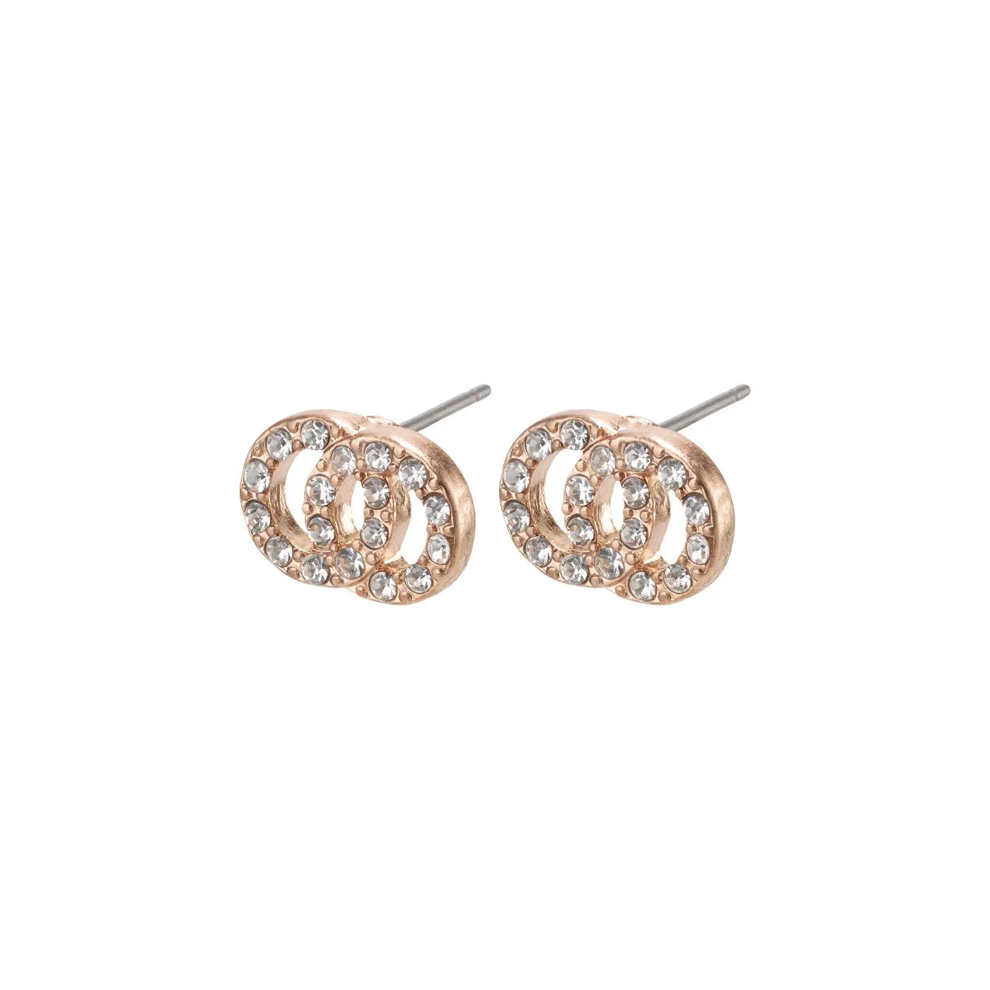 Pilgrim Victoria Rose Gold Circles Earrings