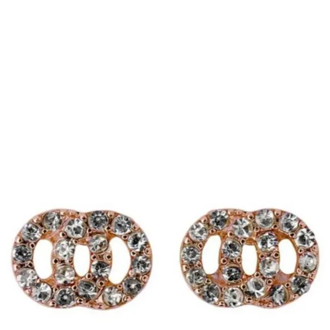 Pilgrim Victoria Rose Gold Circles Earrings