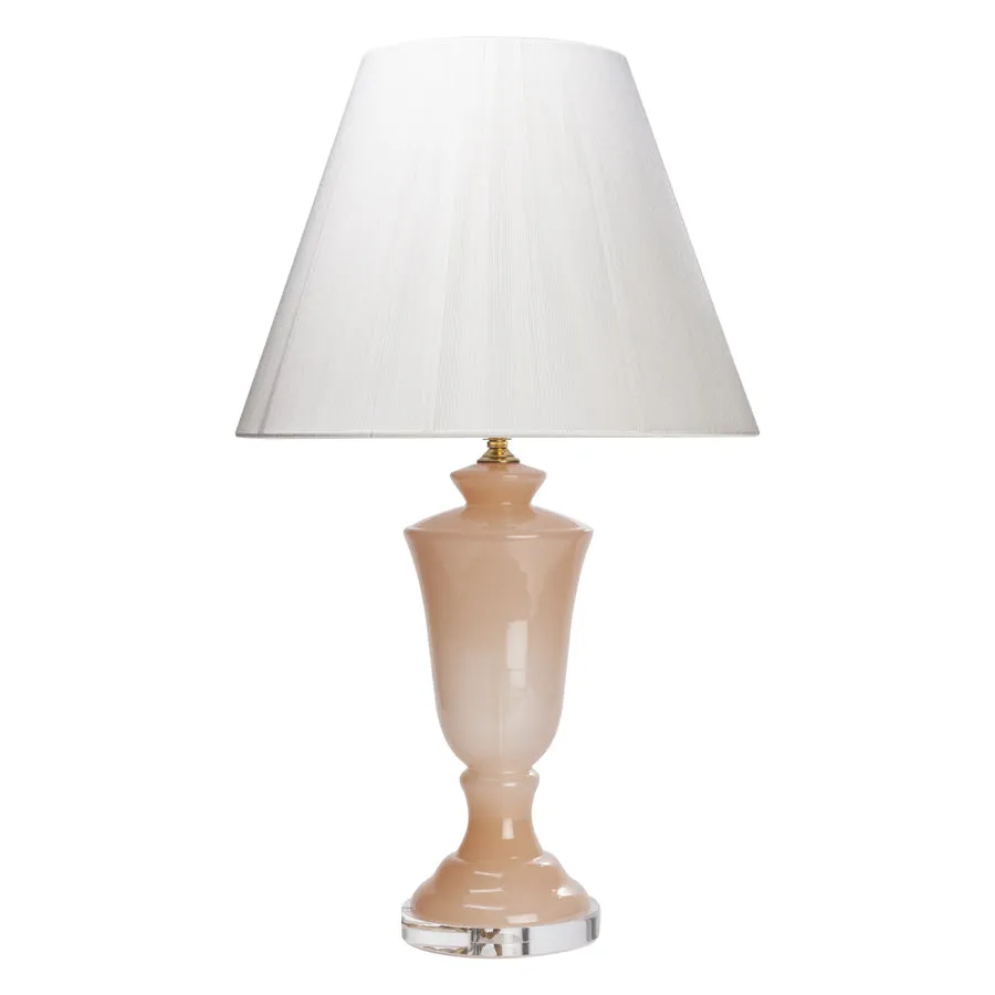 Pink French Opaline Lamp