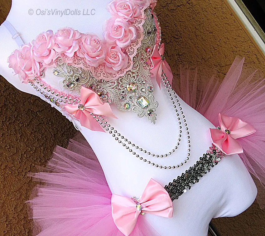 Pink Roses Rave Outfit