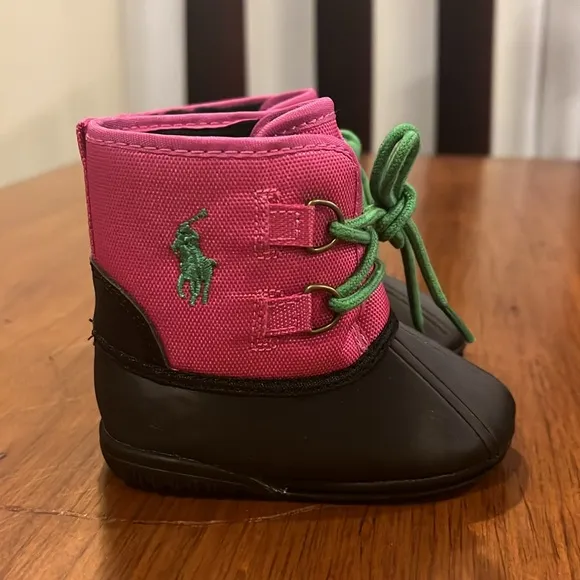 Polo Ralph Lauren Packer Baby Infant Booties Girls Size 2