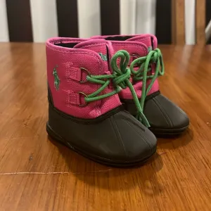 Polo Ralph Lauren Packer Baby Infant Booties Girls Size 2