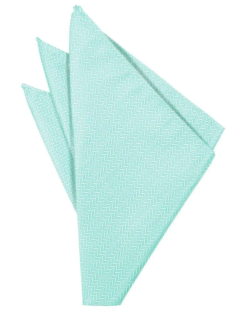 Pool Herringbone Pocket Square