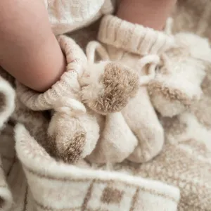 Pop Ya Tot - Pom Pom Booties | Biscuit