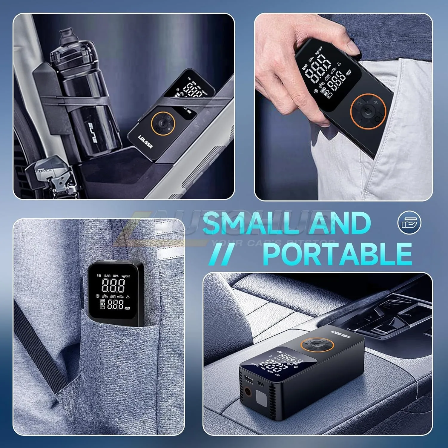 Portable Digital Air Compressor Tire Inflator -150PSI ,20000mAh Battery
