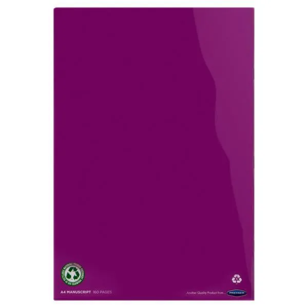 Premto - Packet of 3 x A4 160 page Manuscript Book Durable Cover