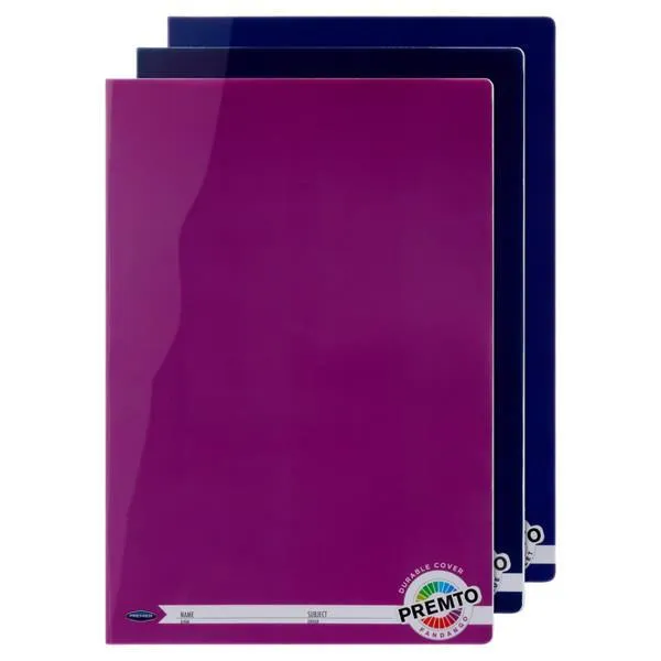 Premto - Packet of 3 x A4 160 page Manuscript Book Durable Cover