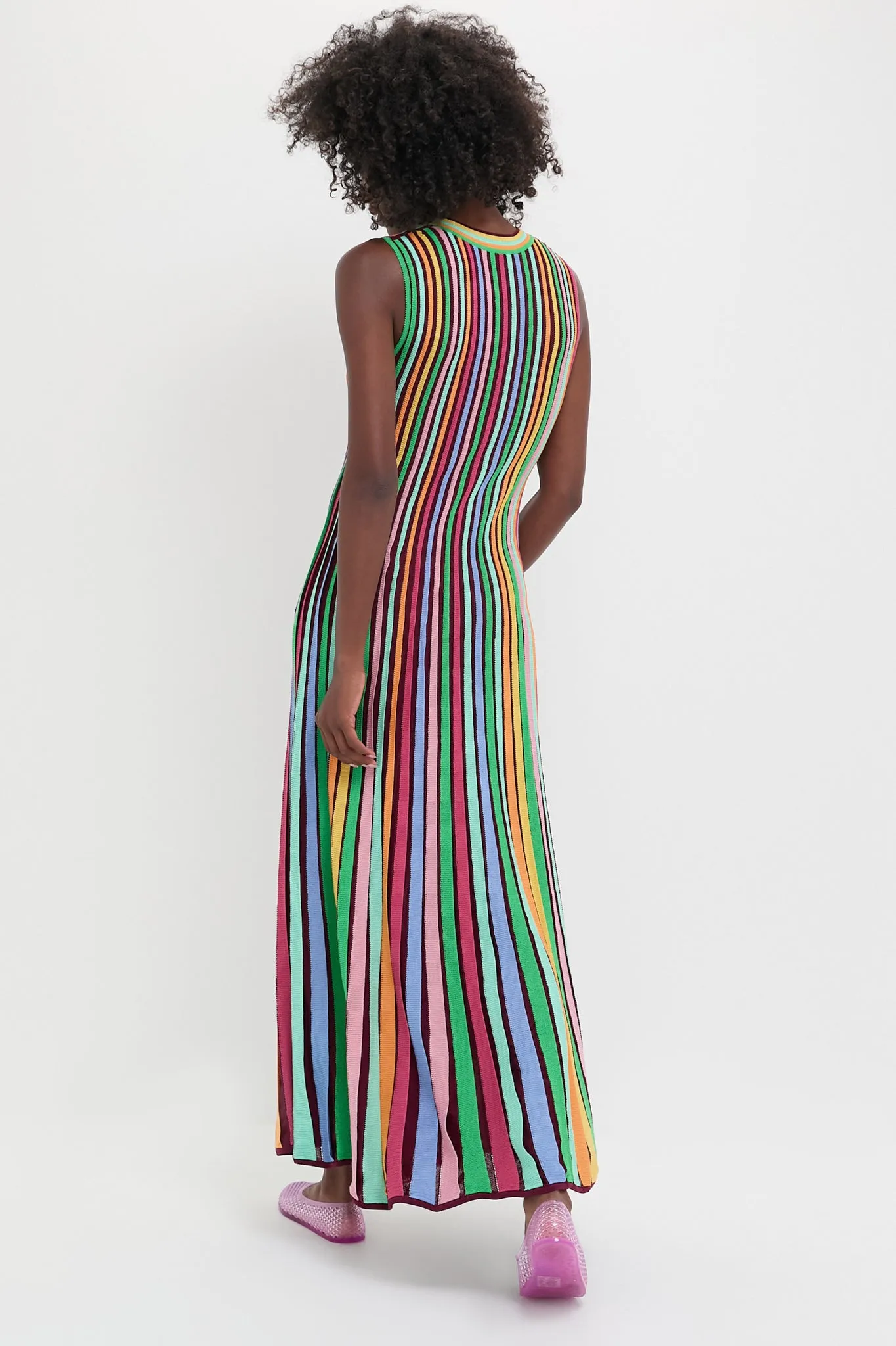 Rainbow Stripe Knit Amie Dress