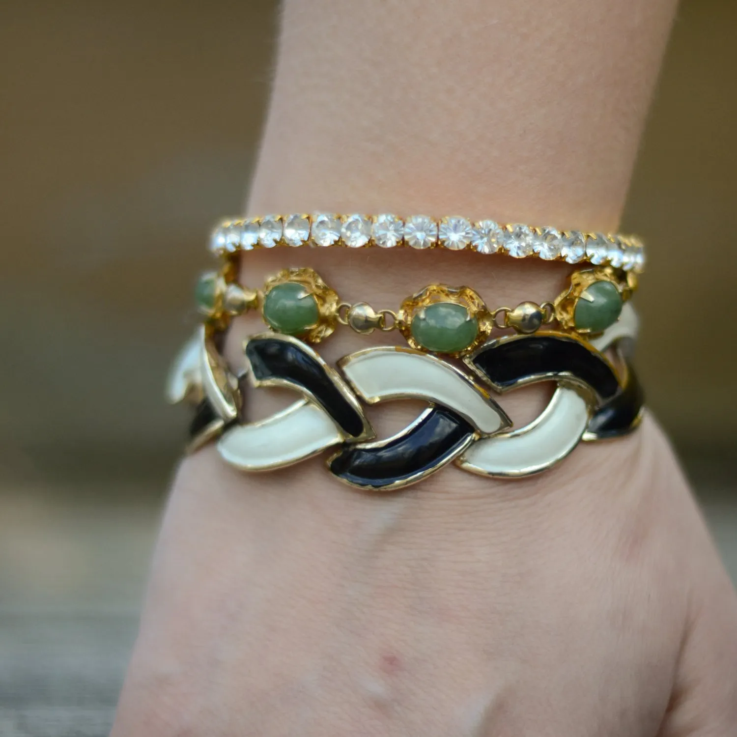 Rhinestone Bangle Bracelet,