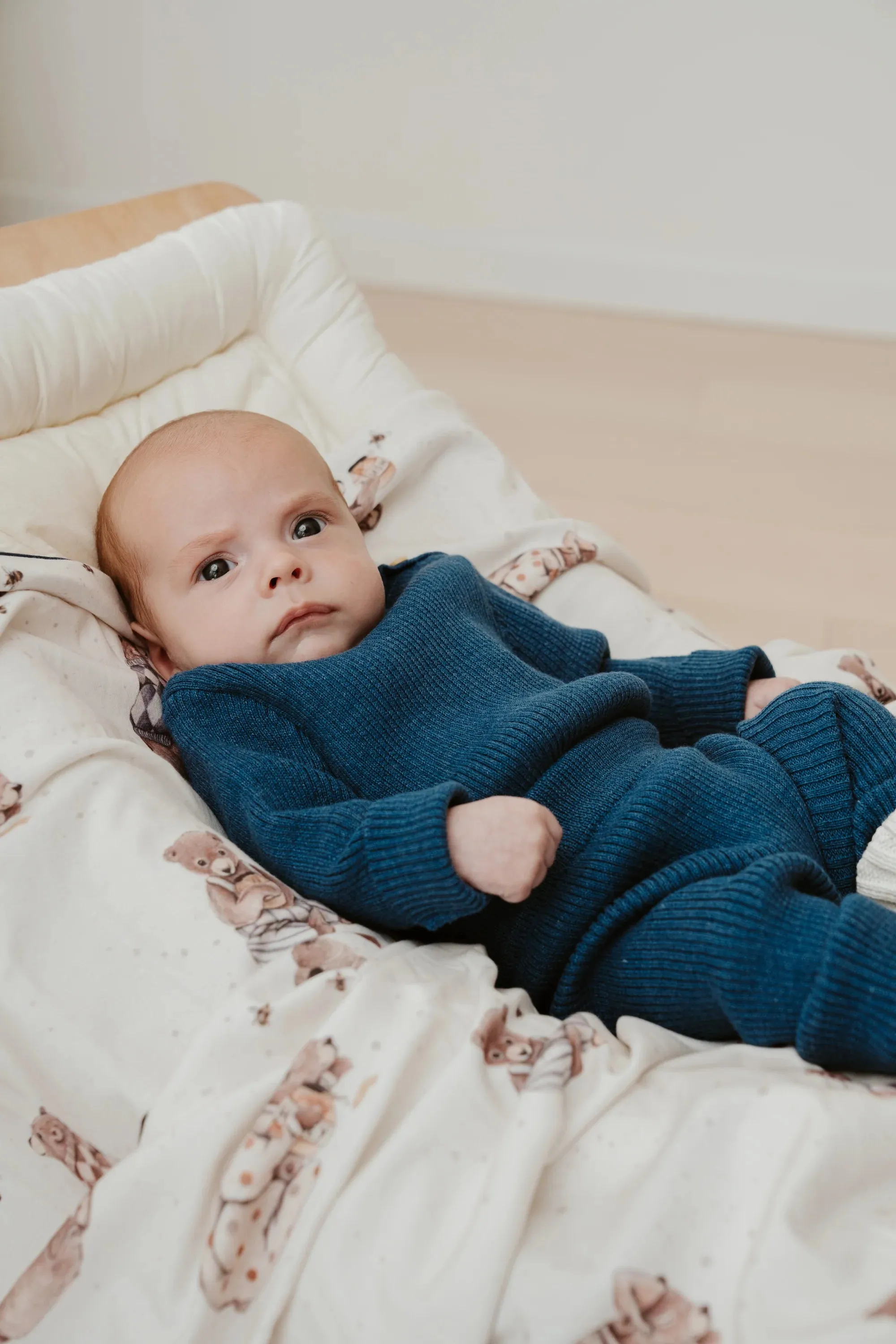 Ribbed Knit Bodysuit || Navy | Confetti Kidz