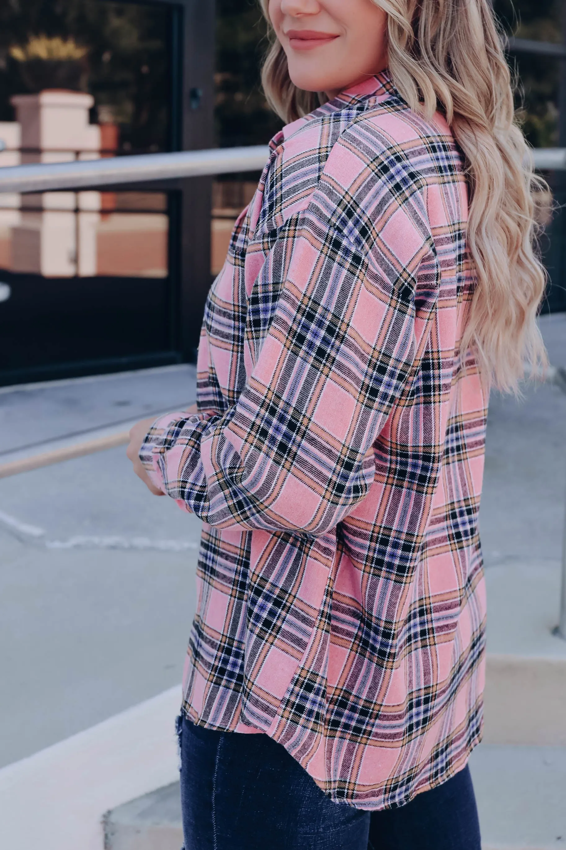 Rory Royal Plaid Top - Pink