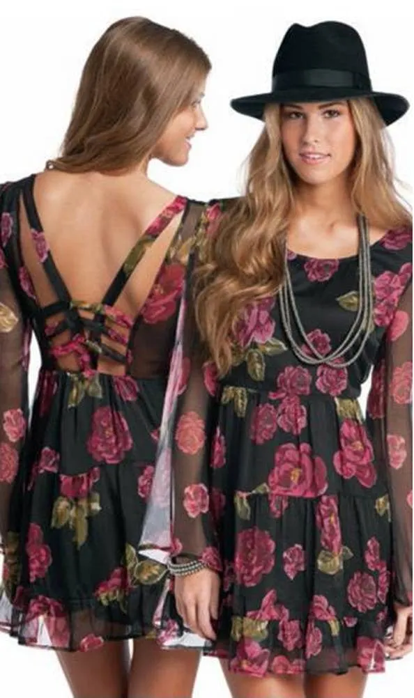RU Cowgirl Western Sweeny Rose Dress