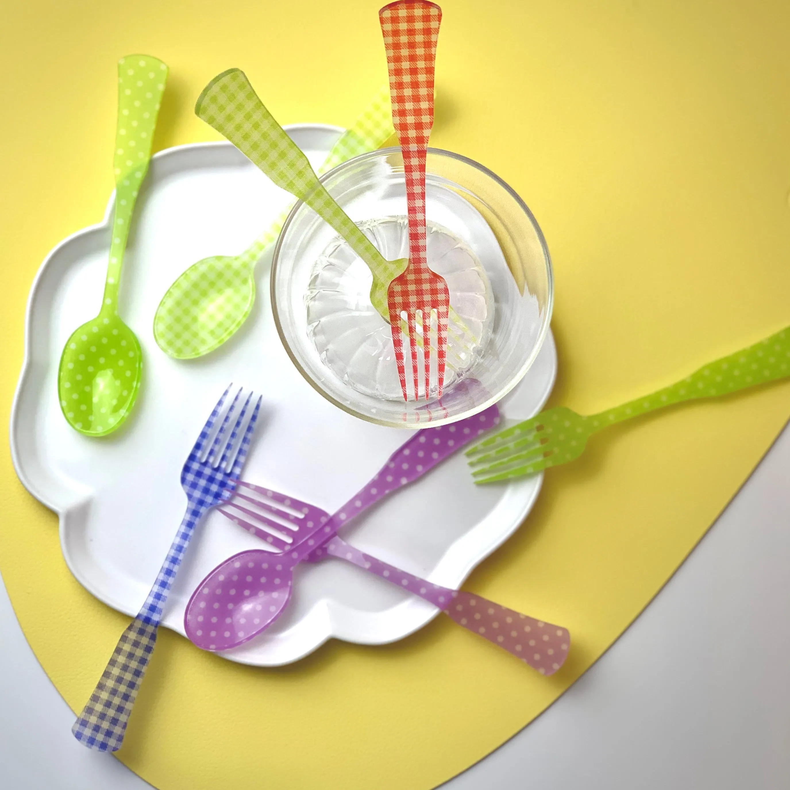 Sabre Paris- Acrylic Chic Charme Vichy Tea spoon