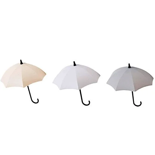Sagton 3pcs/Set Cute Umbrella Wall Mount Key Holder Wall Hook Hanger Organizer Durable