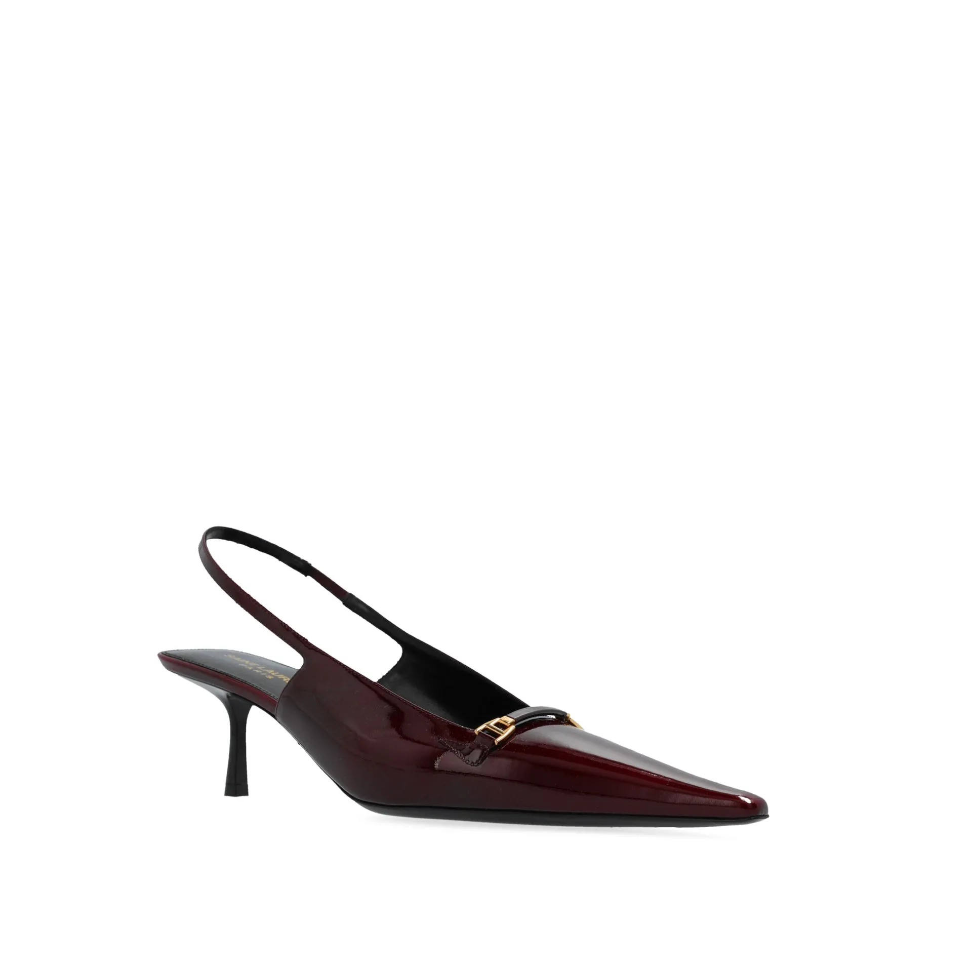 SAINT LAURENT Leather Slingback Pumps