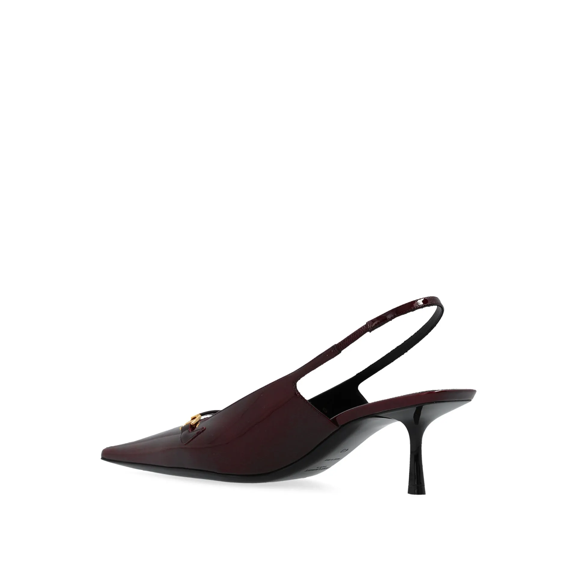 SAINT LAURENT Leather Slingback Pumps