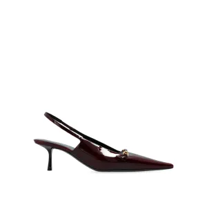 SAINT LAURENT Leather Slingback Pumps