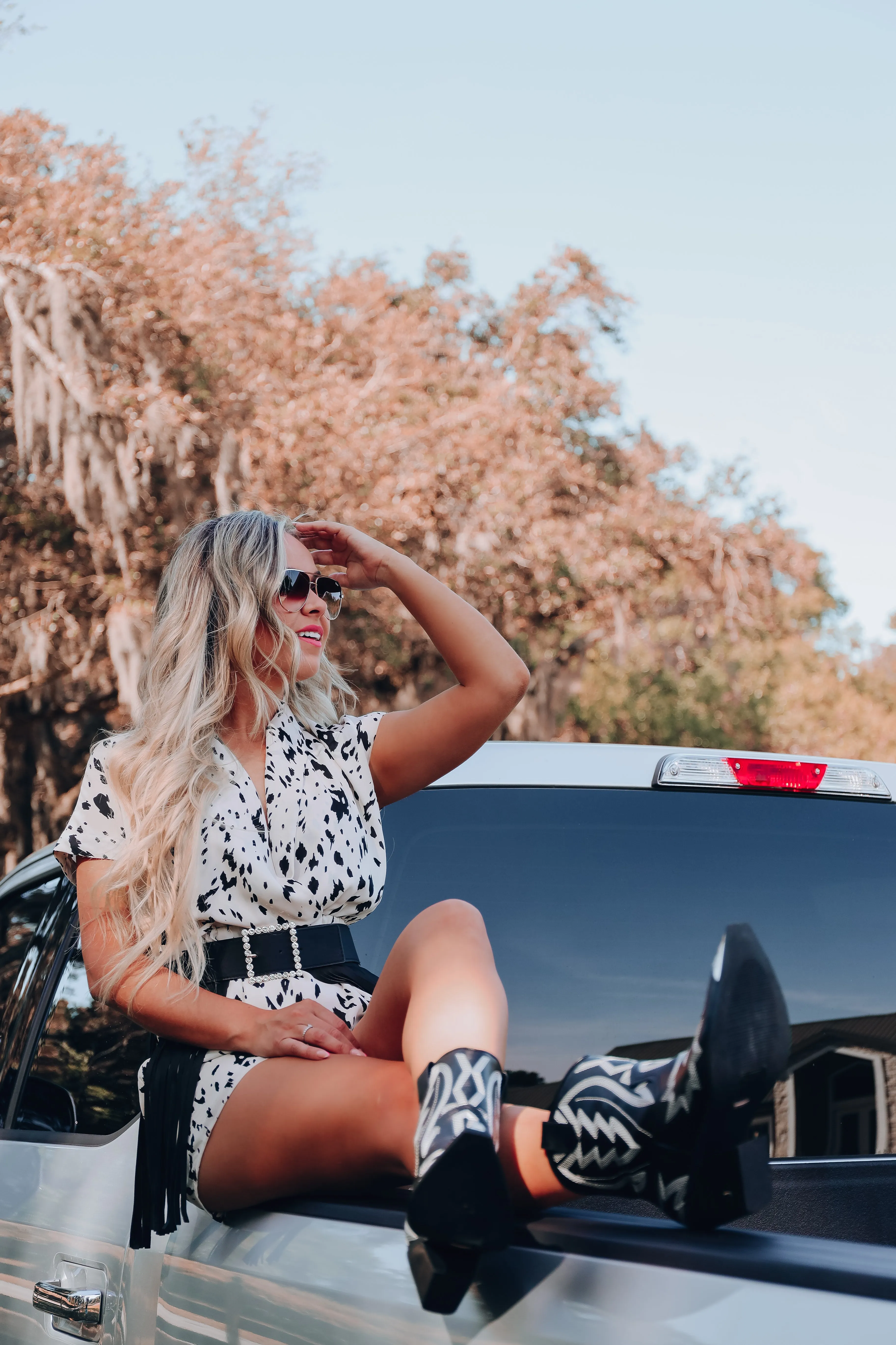 San Antonio Printed Romper - Ivory