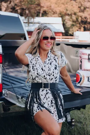 San Antonio Printed Romper - Ivory