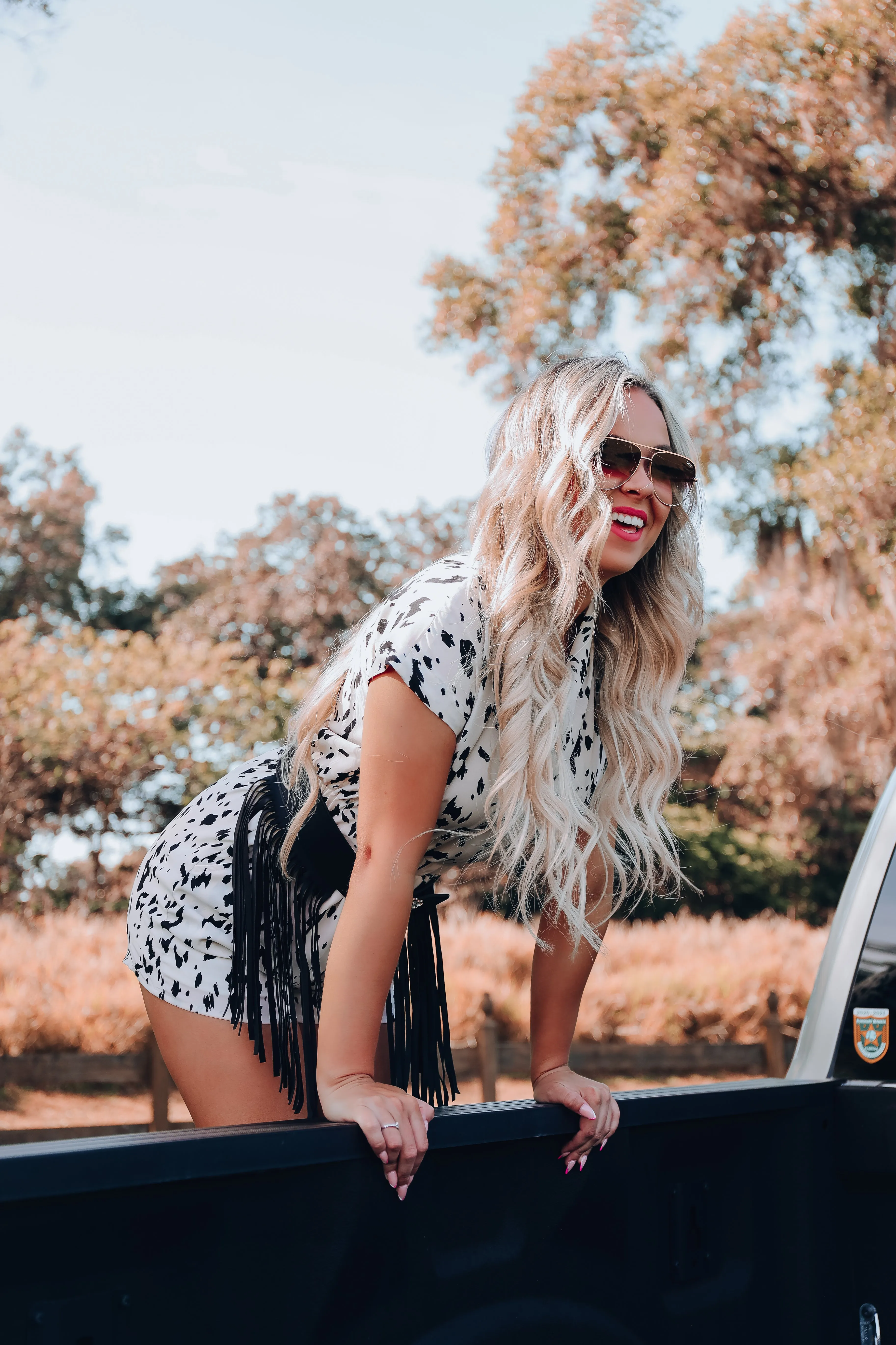 San Antonio Printed Romper - Ivory