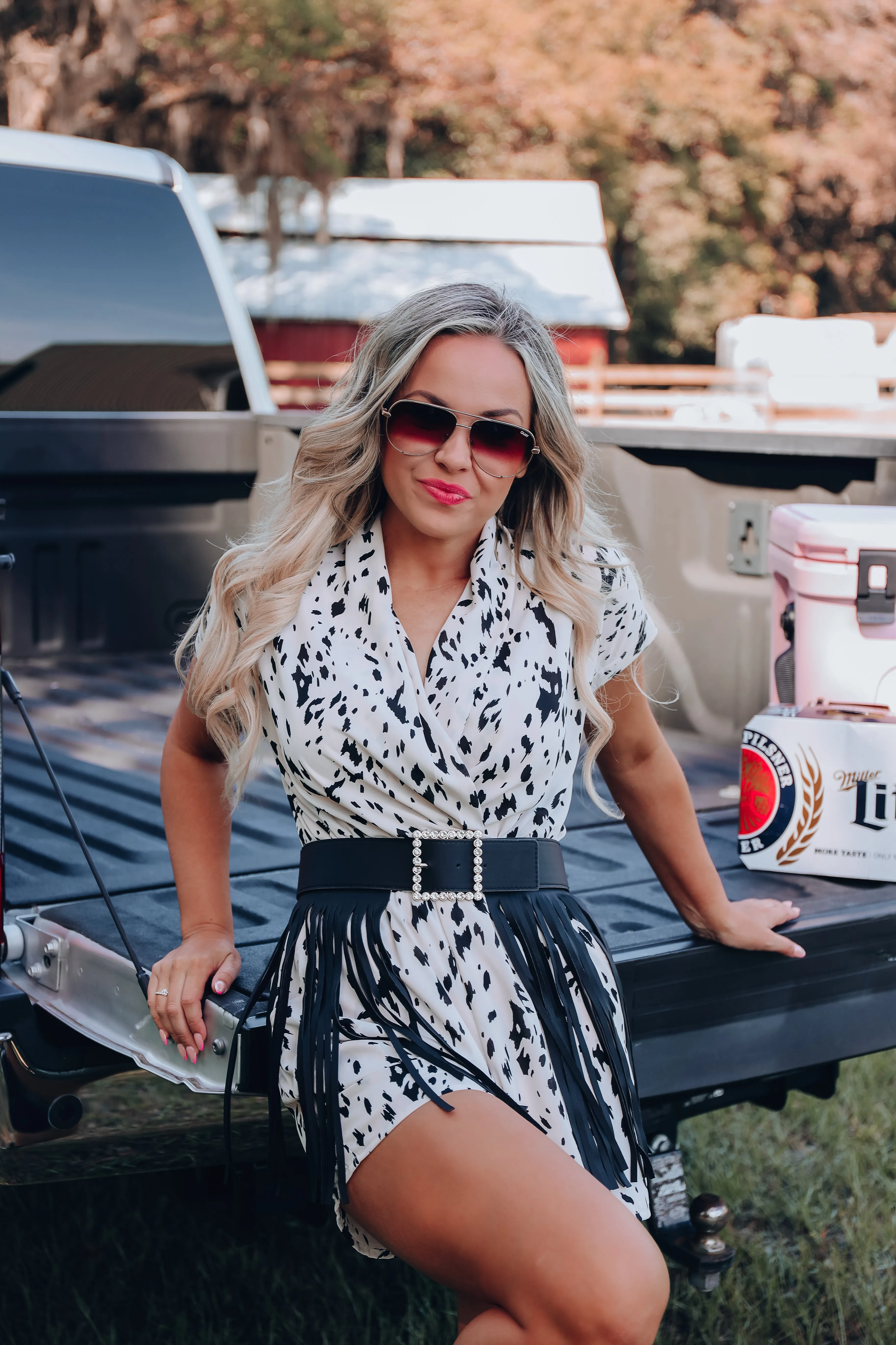San Antonio Printed Romper - Ivory