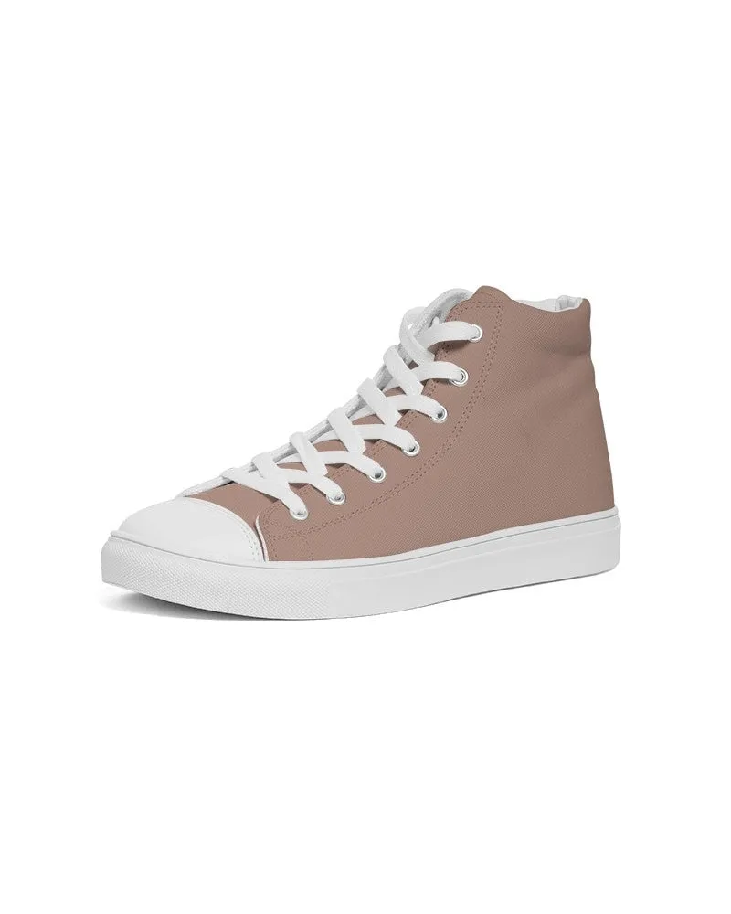 Shaded Pale Pastel Red Brown High-Top Canvas Sneakers | Men's | C0M30Y30K30