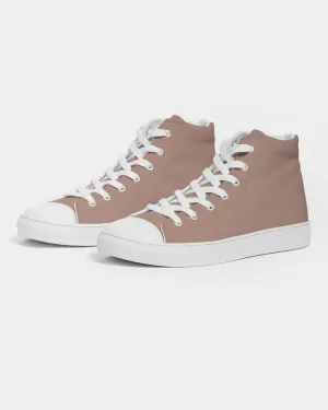 Shaded Pale Pastel Red Brown High-Top Canvas Sneakers | Men's | C0M30Y30K30