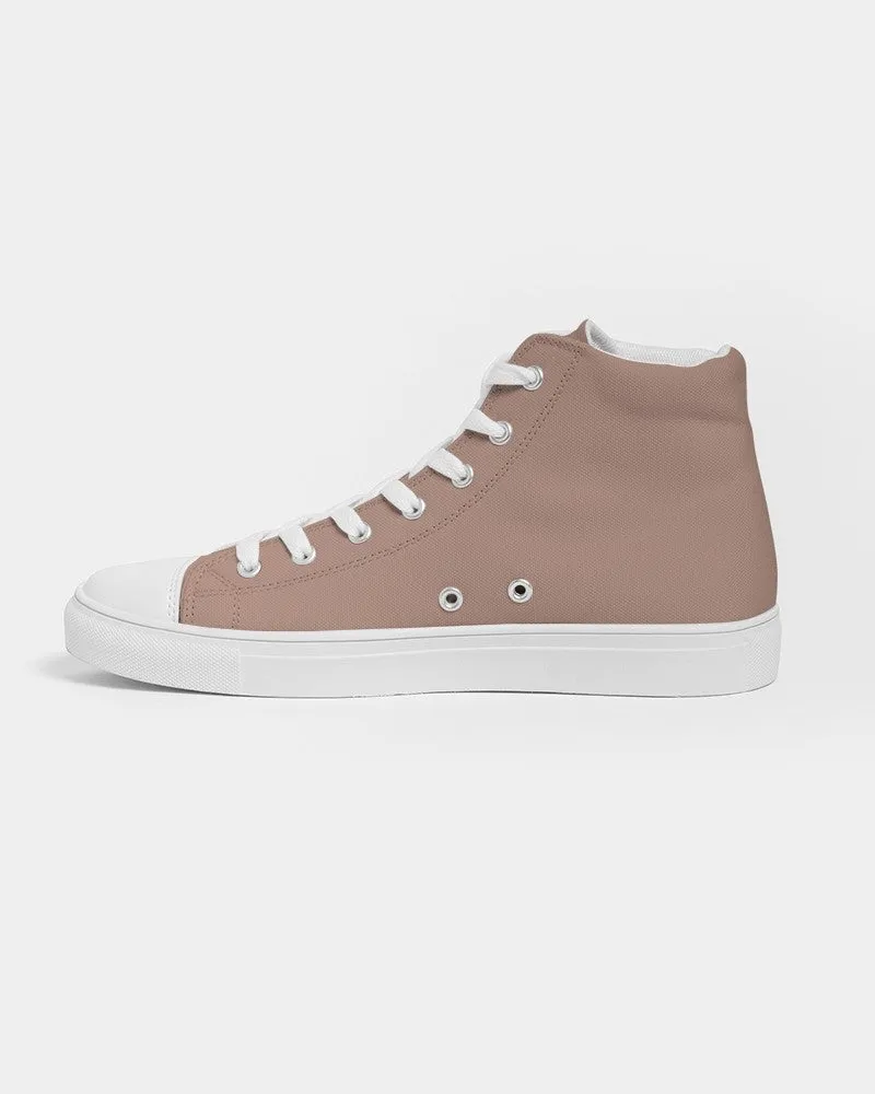 Shaded Pale Pastel Red Brown High-Top Canvas Sneakers | Men's | C0M30Y30K30