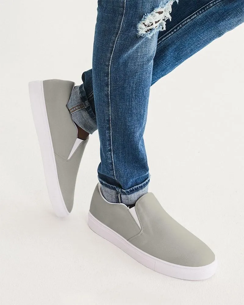 Shaded Pale Yellow Gray Slip-On Canvas Sneakers | Men's | C0M0Y10K30