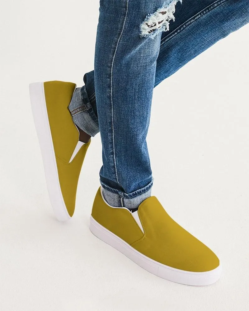 Shaded Yellow Slip-On Canvas Sneakers | Men's | C0M25Y100K30