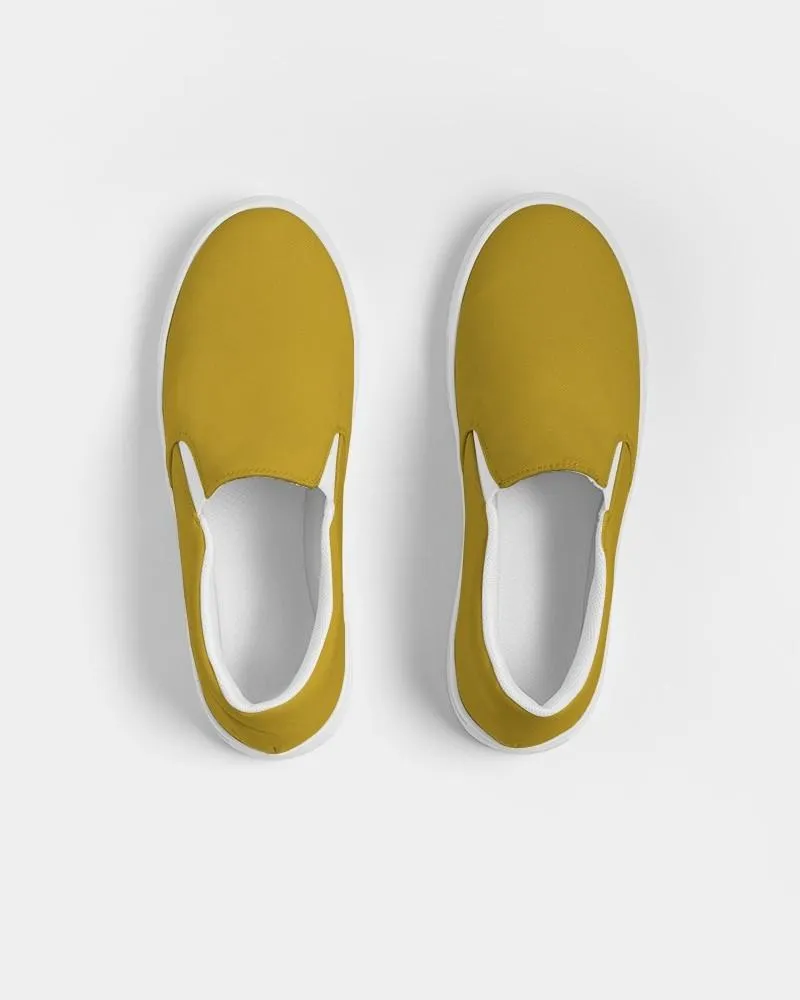 Shaded Yellow Slip-On Canvas Sneakers | Men's | C0M25Y100K30