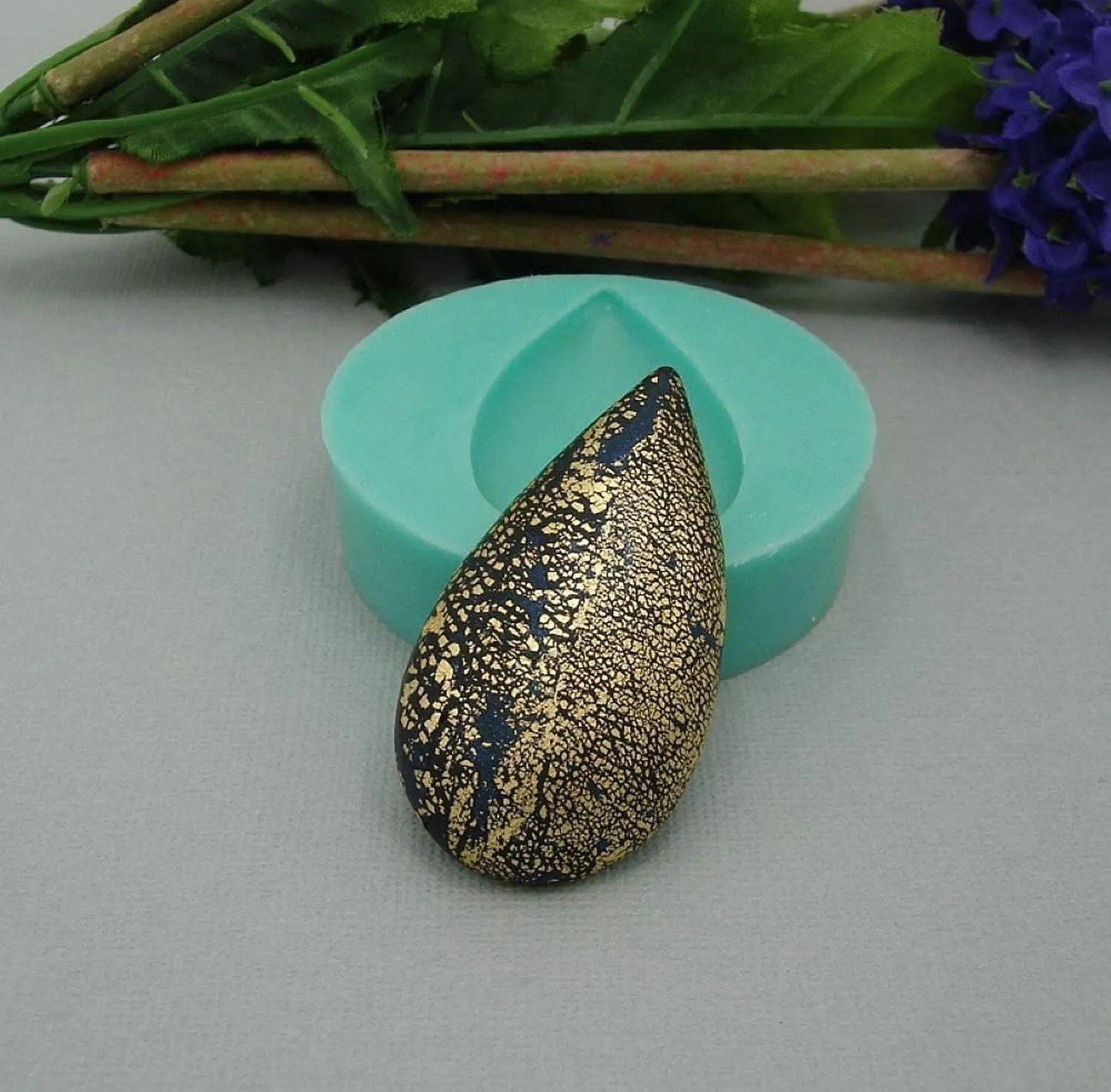 Silicon Mold Big Drop Stone Jewelry Making Resin Polymer Clay.