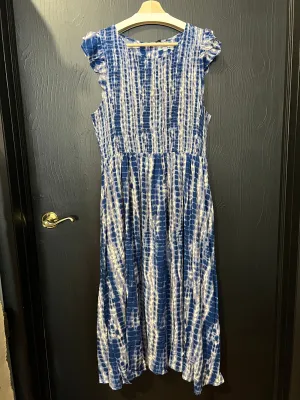 Smocked Flutter Sleeve Midi Dress