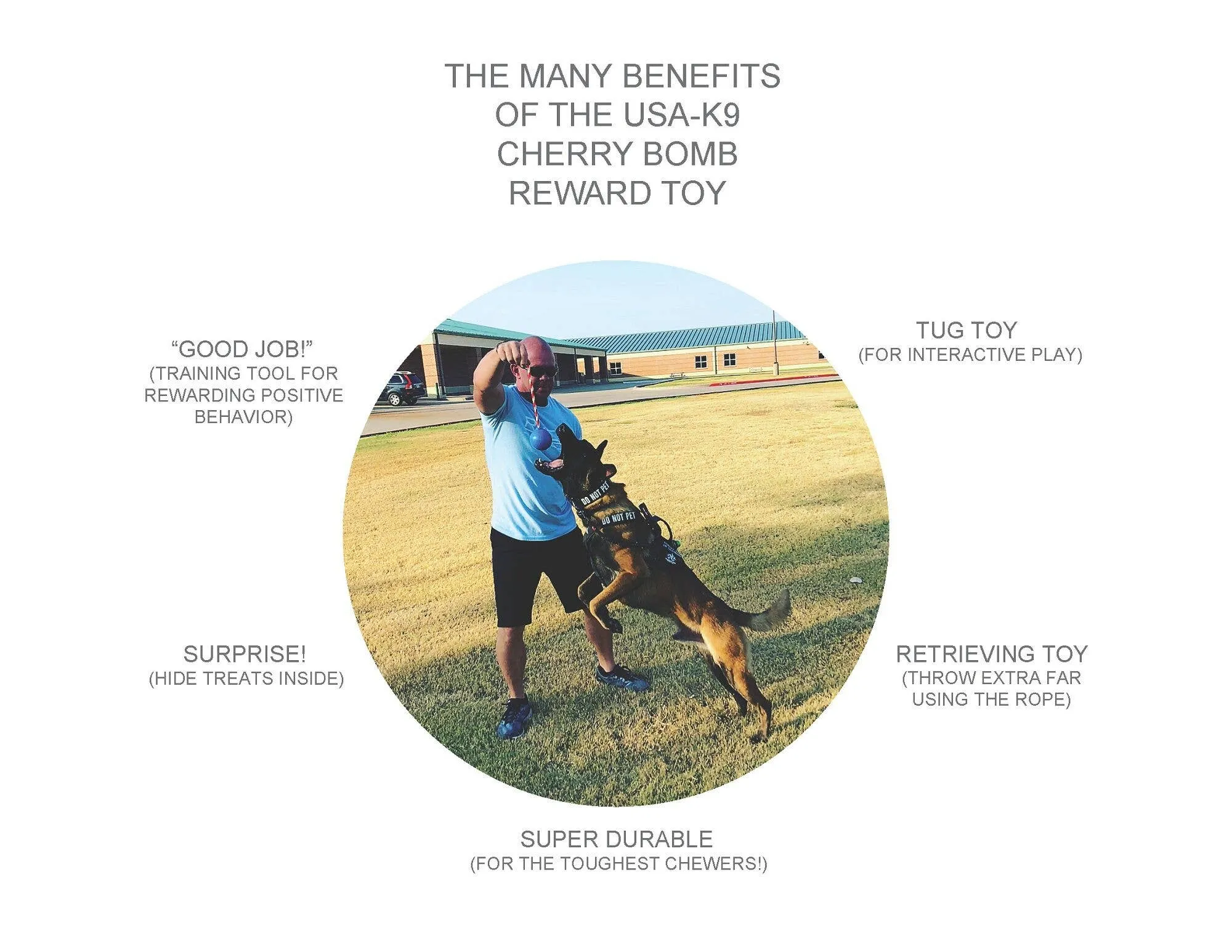 SodaPup USA-K9 Cherry Bomb Chew Toy - Red / Medium