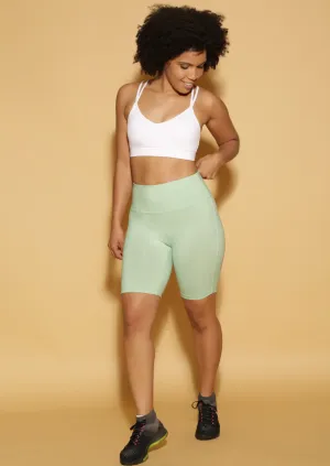 Solid Mint Biker Shorts
