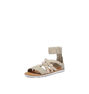 Sorel Women's Ella II Ankle Strap Sandals - Soft Taupe, White - Size 12