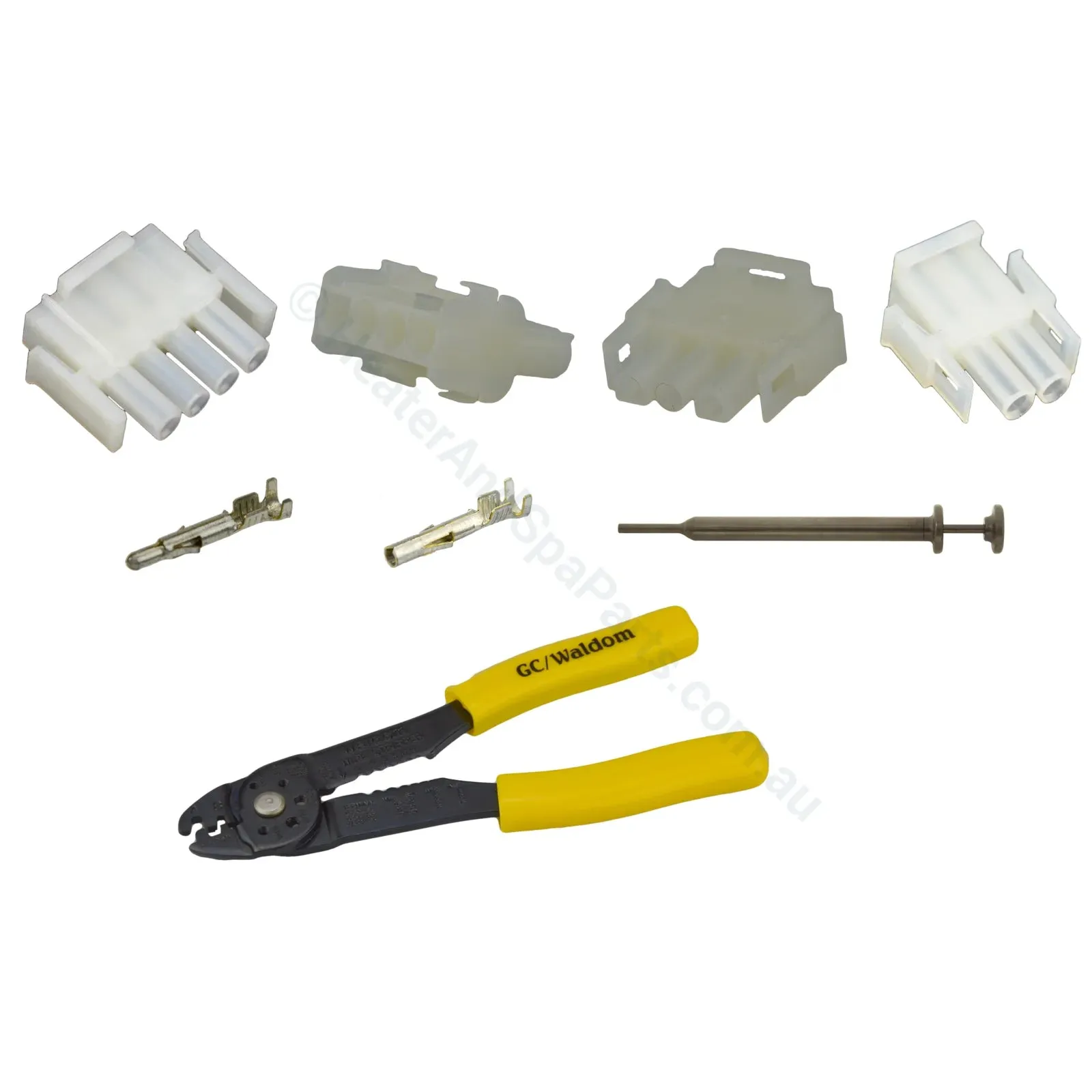 Spa AMP Plug Parts & Tools - Crimper, Extractor, Plugs, Pins