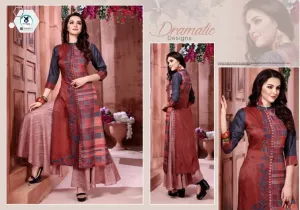 Straight Cut Digital Print Kurta With Digital Khadi Print Stylish Palazzo(Set)..