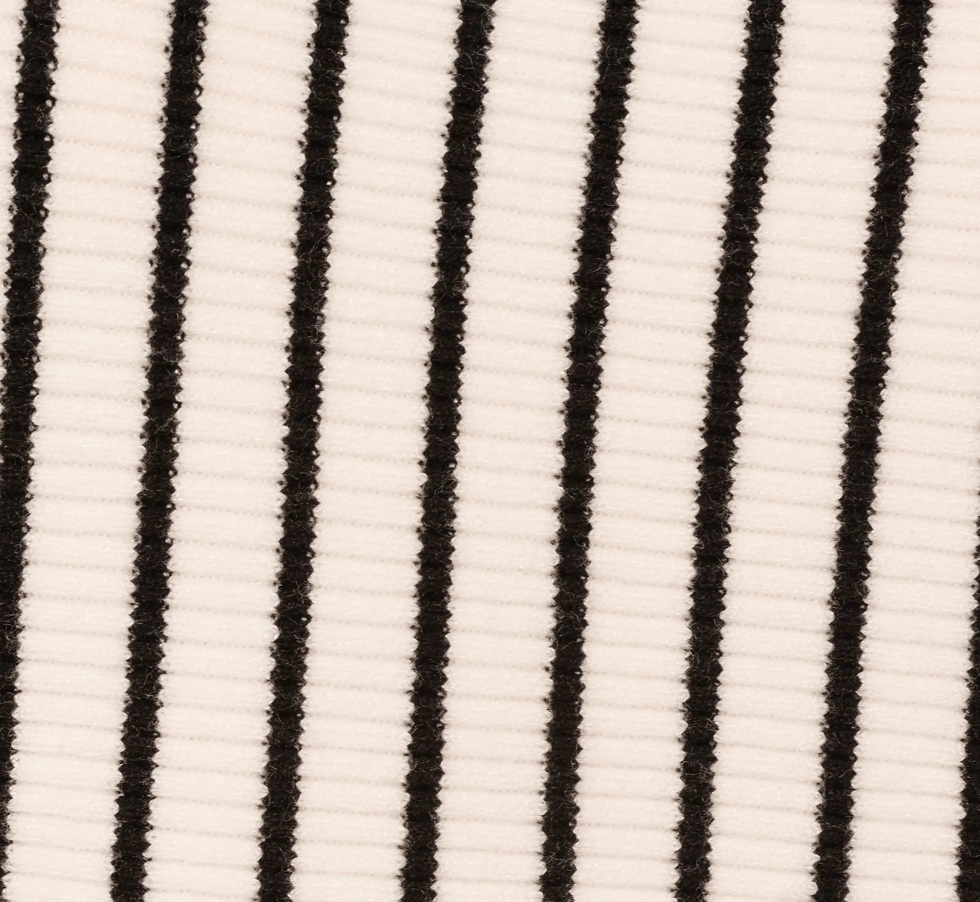 Striped Rib Knit Dolman Sleeve Sweater In Ivory Black