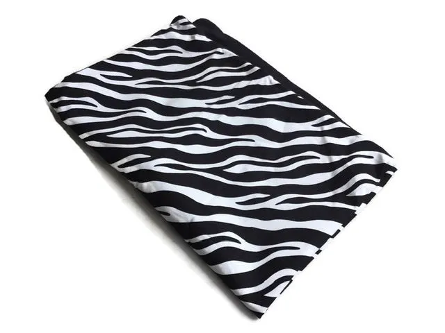 Stuff It cover only cotton Zebra design washable fabric, recycled dog bed, kennel bed puppy