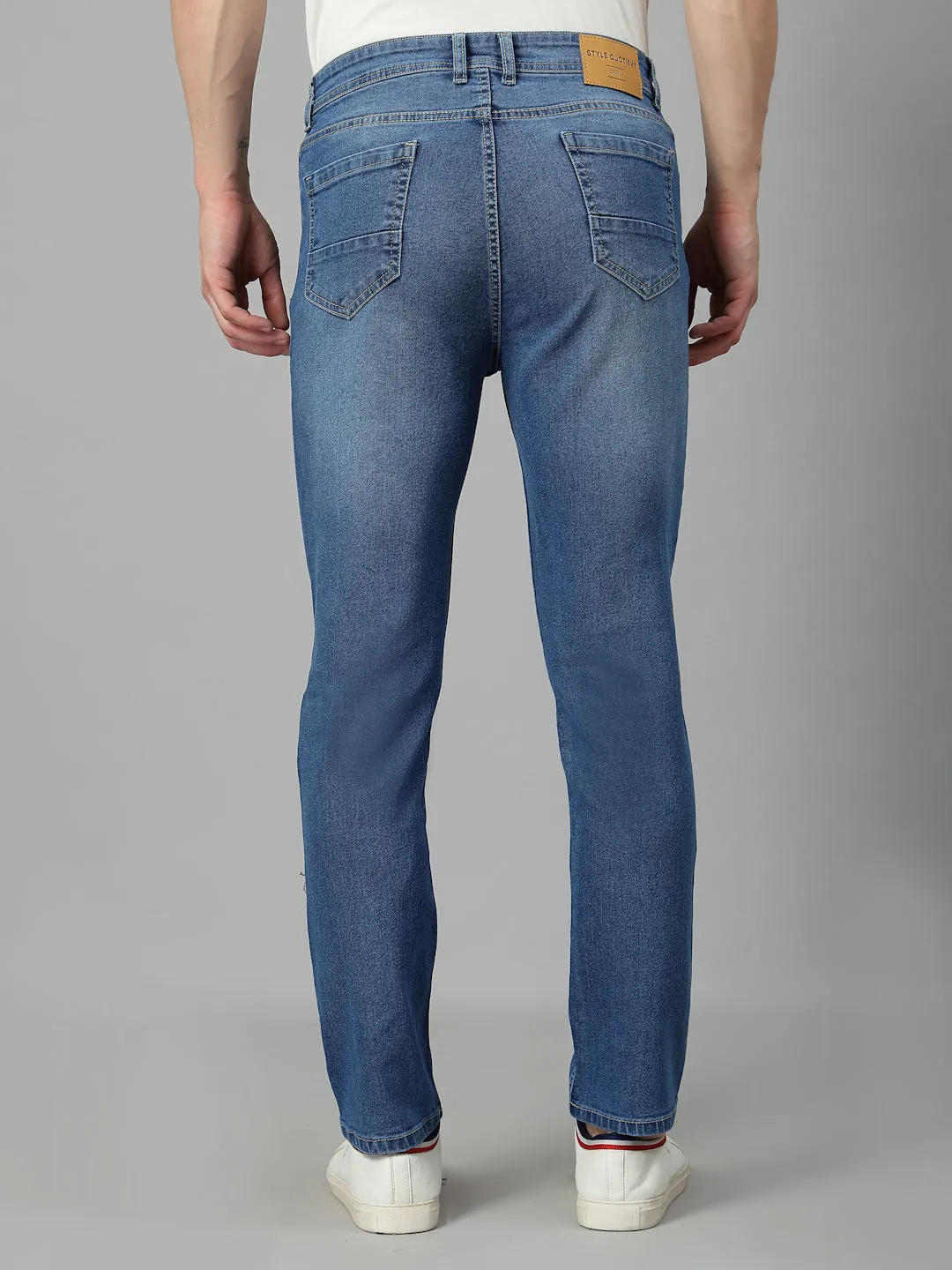 Style Quotient Men Mid Blue Regular Fit Mid Rise Stretchable Jeans