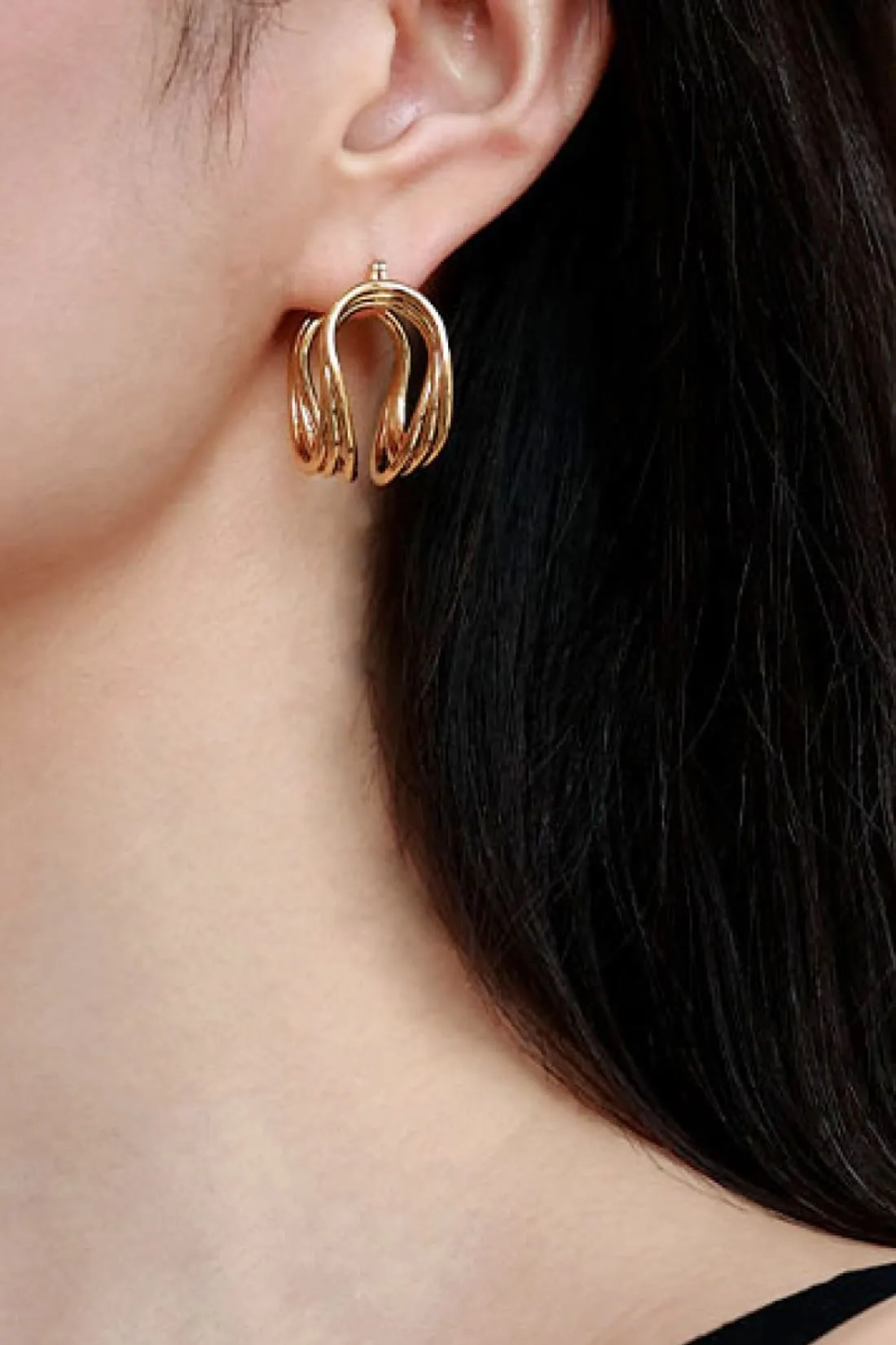 Stylish Modern U-Shaped Hoop Earrings For Women