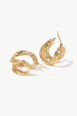 Stylish Modern U-Shaped Hoop Earrings For Women