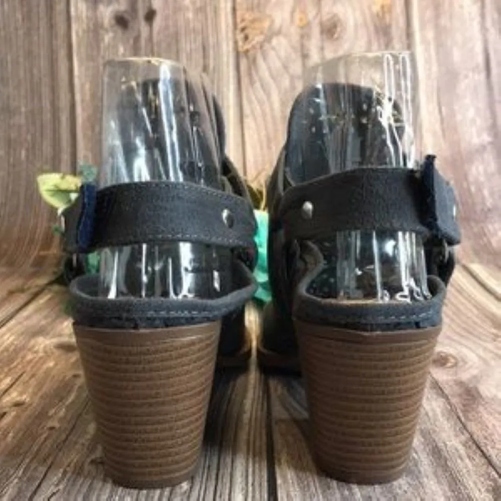 SUGAR Temper Slate Blue Oile Booties 7.5M