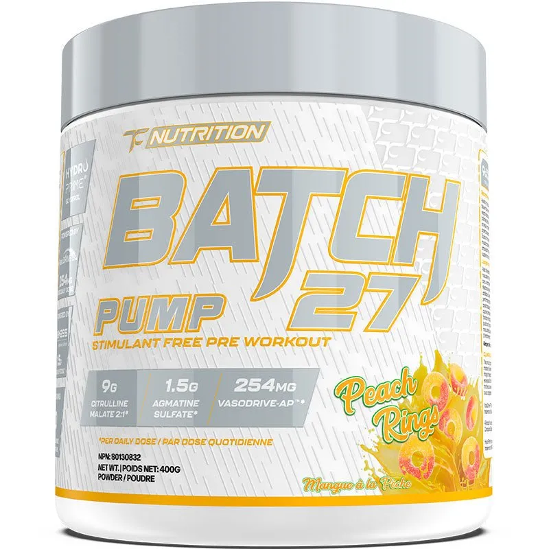 TC Nutrition Batch 27 Pump Stim Free