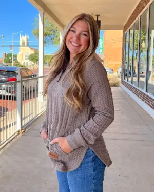 The Minley Knit Pullover || Chocolate Milk