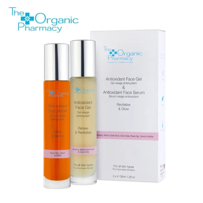 The Organic Pharmacy Antioxidant Face Gel & Antioxidant Face Serum Duo 35ml Exp-08/26