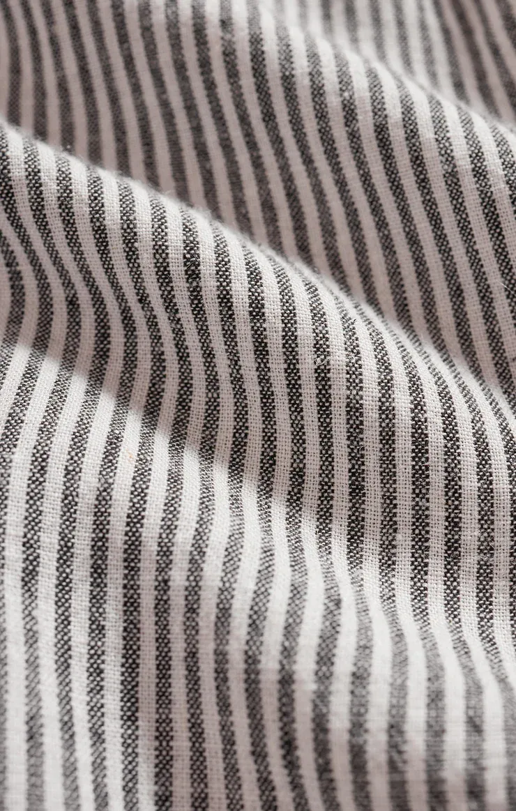 THE PERFECT LINEN STRIPE TOP - SEA SALT