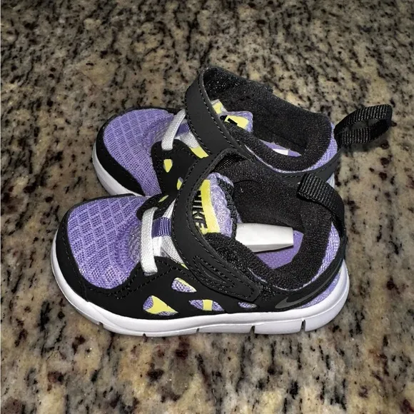 Toddler Nike Free Run 2 TD ’Purple Pulse Light Lemon Twist’ - 4C